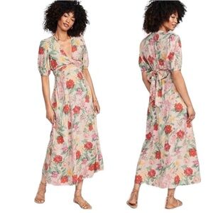 Old Navy Floral Linen-Blend Maxi Dress